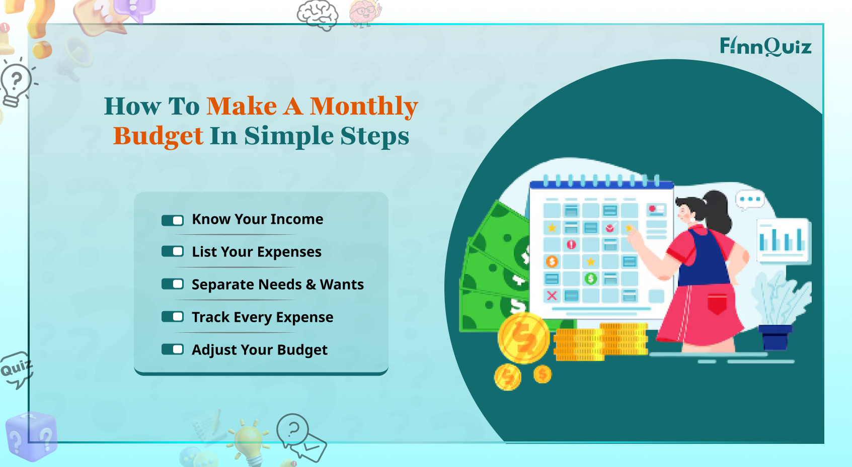Budget planning desk with calculator and notes
