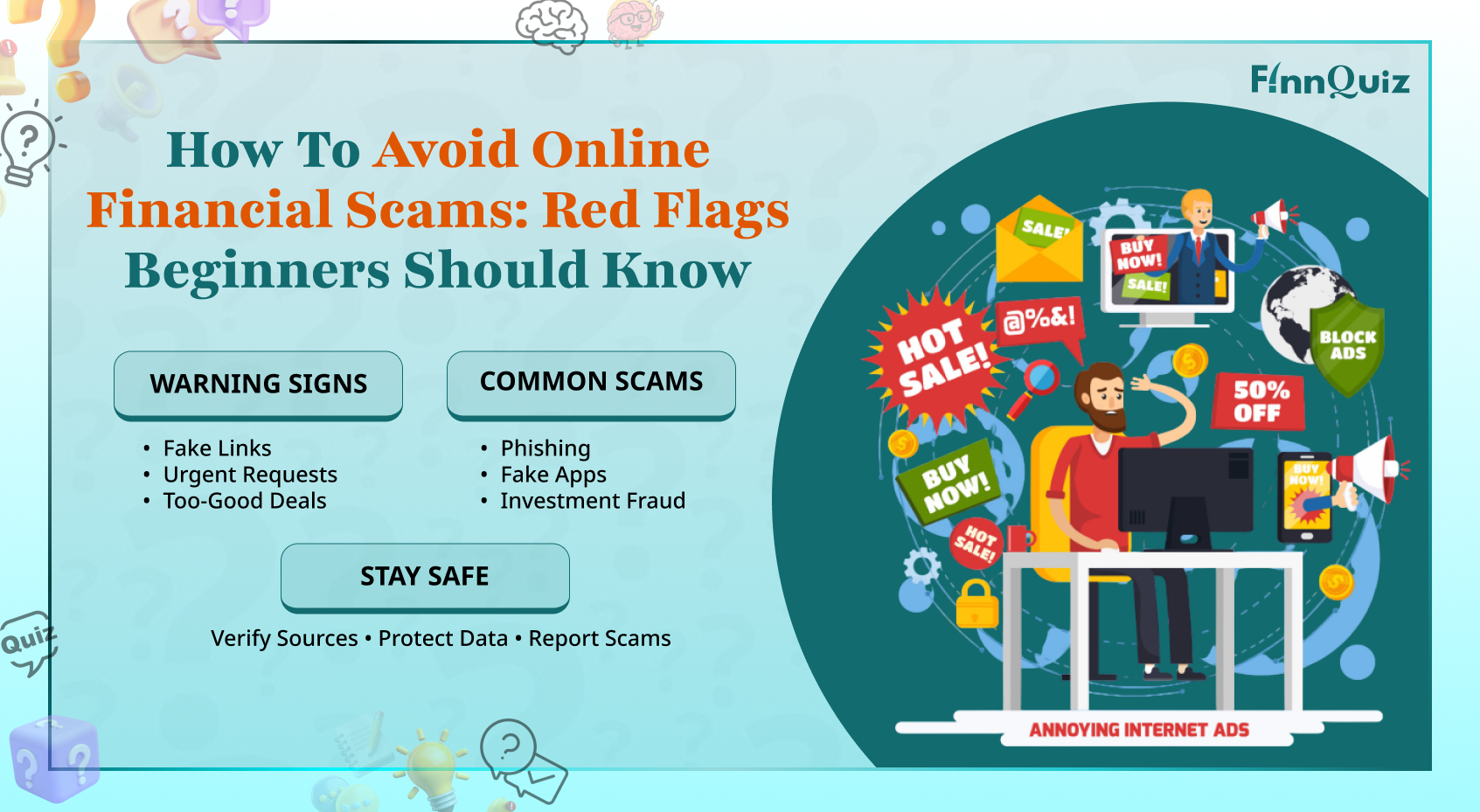 Illustration for How to Avoid Online Financial Scams: Red Flags Beginners Should Know