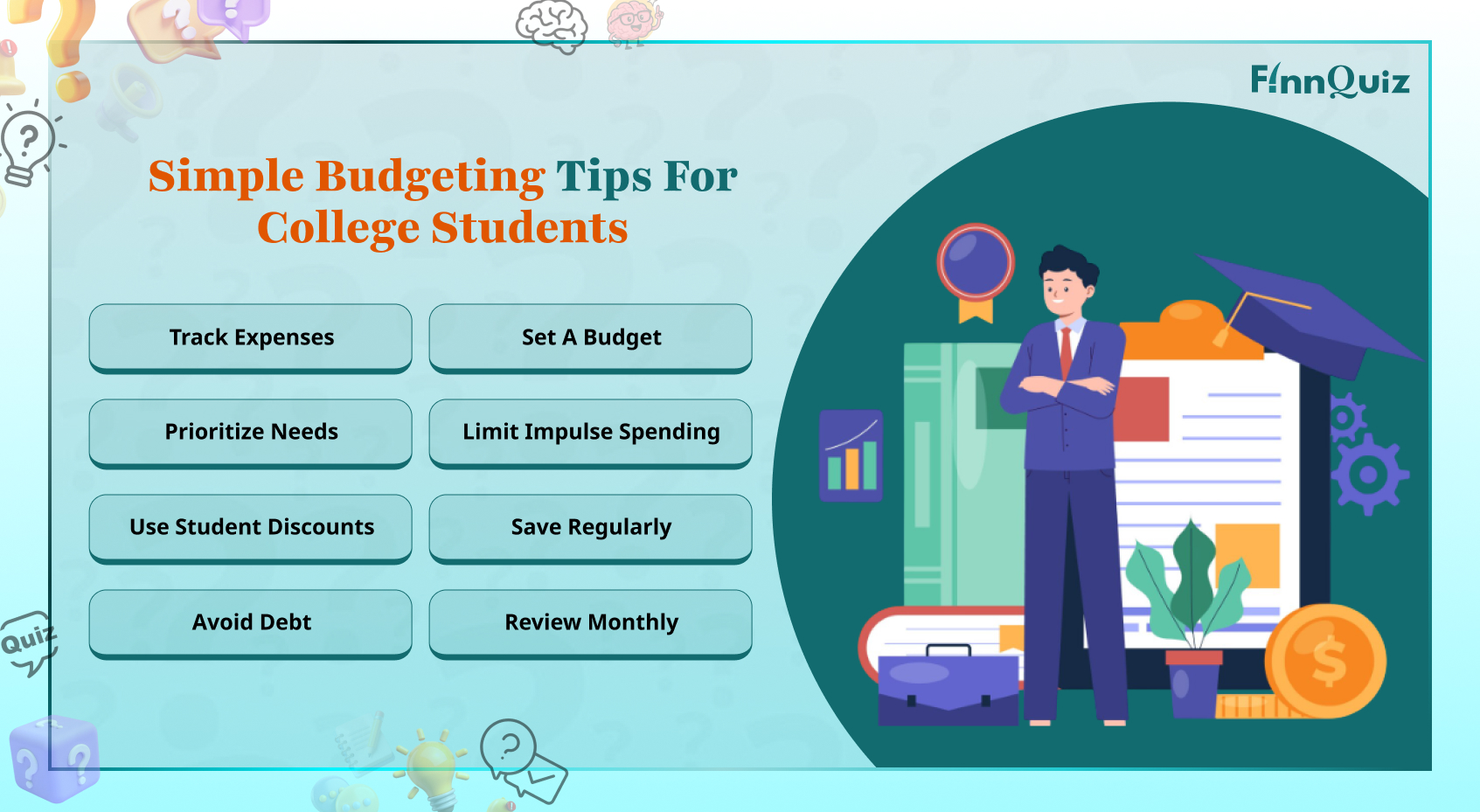 College student planning a monthly budget with notebook and calculator