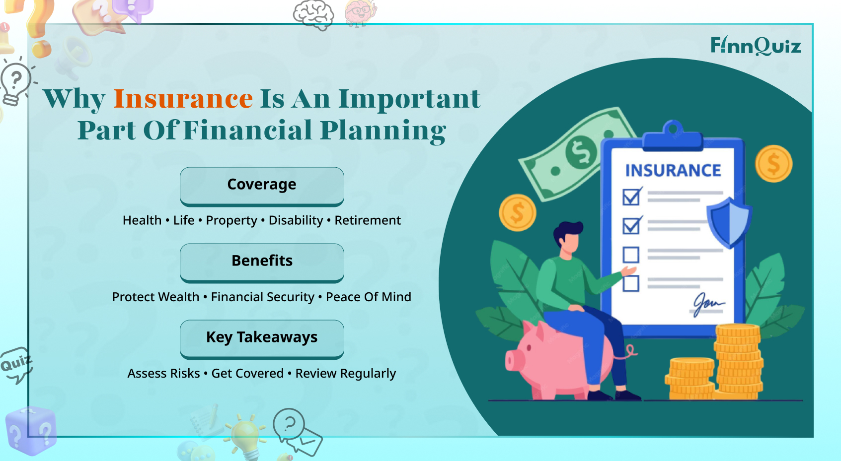 Illustration showing insurance protecting a family's financial future