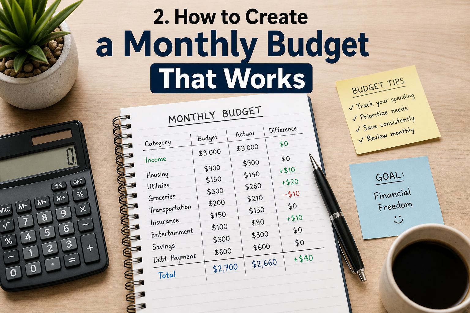 How to Create a Monthly Budget That Works