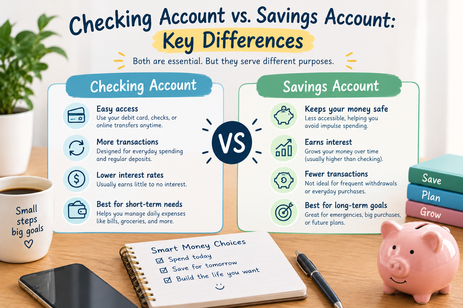 Checking Account vs. Savings Account: Key Differences